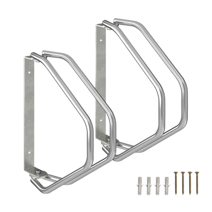 Wall-mounted swivel bike rack set