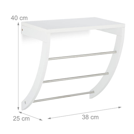 Wall-mounted towel rail