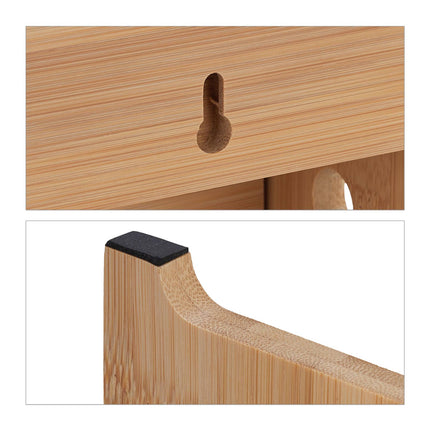 Wall roll holder with spice shelf