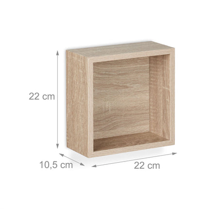 Wall shelf cube set of 3