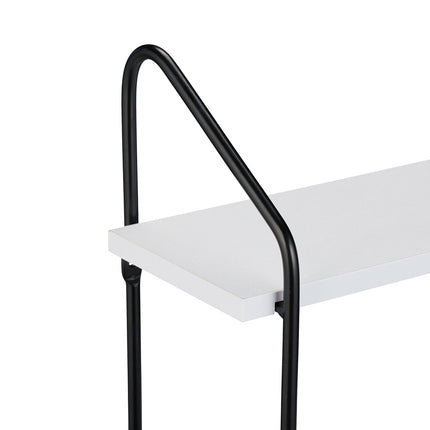 Wall shelf with hook bar