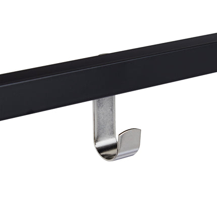 Wall shelf with hook strip