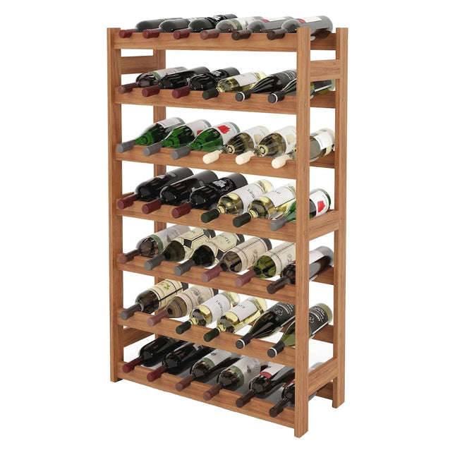 Walnut Wine Rack – Horizontal Bottle Holder for Wine