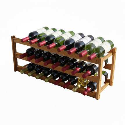 Walnut Wine Rack for 24 Bottles