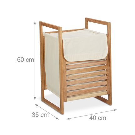 Walnut laundry basket with lid