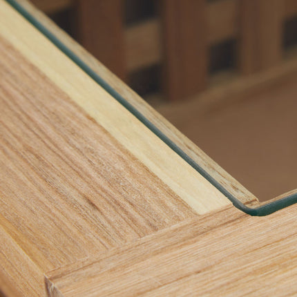 Walnut side table with 2 drawers