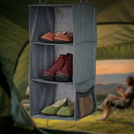 Wardrobe Hanging Organizer, 3 Compartments, Set of 2