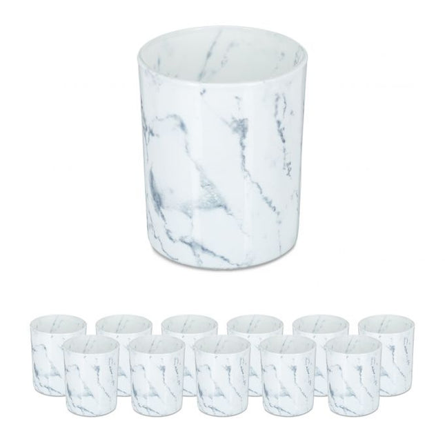 Warm light holder white set of 12