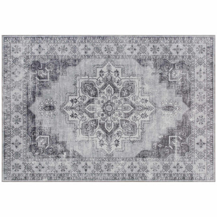 Washable Non-Slip Flannel Rug, 230x160cm, Gray