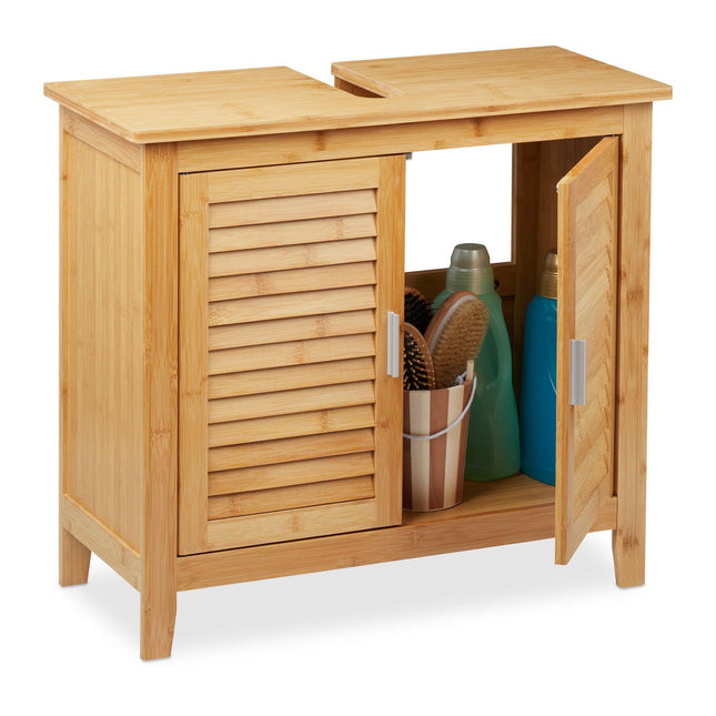 Washbasin base cabinet in bamboo