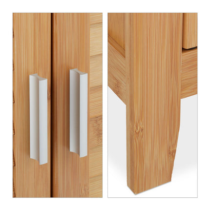 Washbasin base cabinet in bamboo