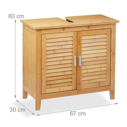 Washbasin base cabinet in bamboo
