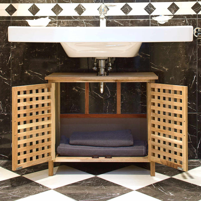 Washbasin cabinet walnut