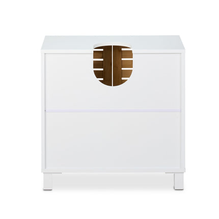 Washbasin cabinet with bamboo doors
