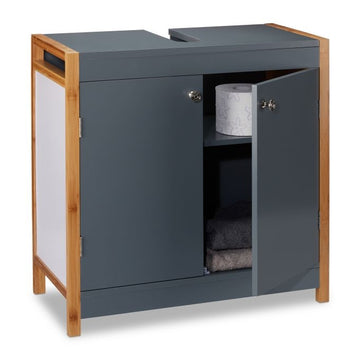 Washbasin cabinet with bamboo frame