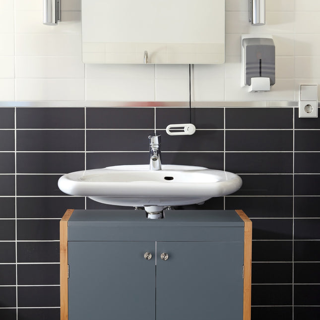 Washbasin cabinet with bamboo frame