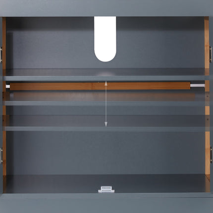 Washbasin cabinet with bamboo frame
