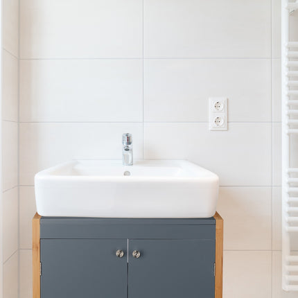 Washbasin cabinet with bamboo frame