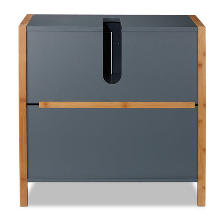 Washbasin cabinet with bamboo frame