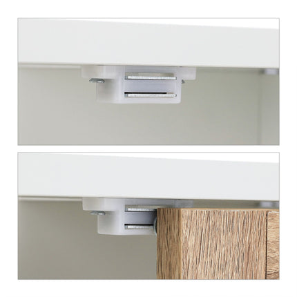 Washbasin cabinet with rattan doors