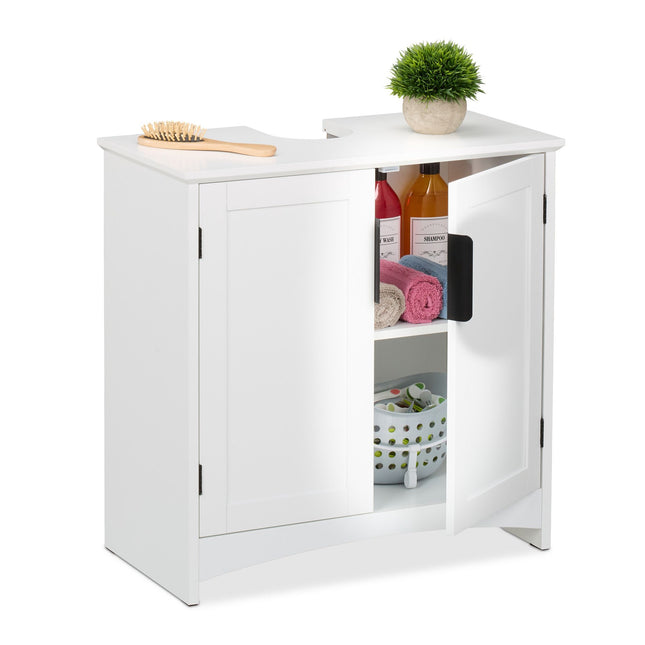 Washbasin cupboard with doors