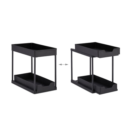 Washbasin shelf with 2 shelves