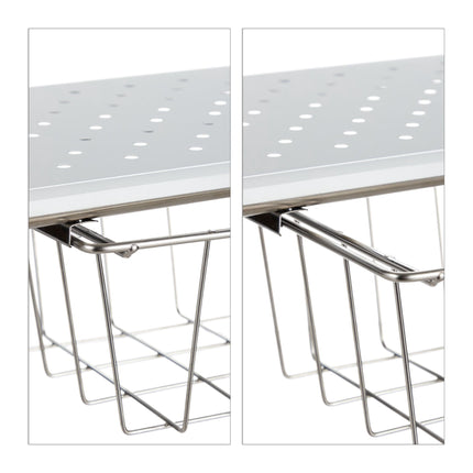 Washbasin shelf with holder for paper towels