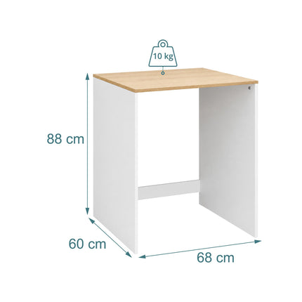 Washer Cabinet with Shelf, White, Engineered Wood