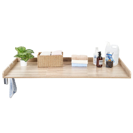 Washer Dryer Countertop 137 x 69.9 cm, Oak, 2 Hooks