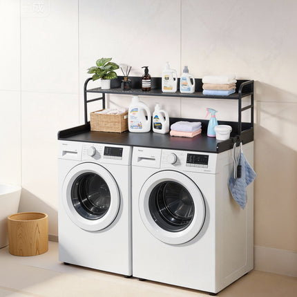 Washer Dryer Countertop 137 x 69.9 cm With Shelf, Hooks