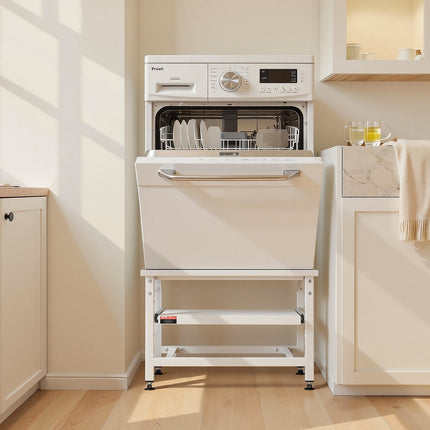 Washer Dryer Pedestal Stand, 16 in, Pull-Out Tray, 318 kg