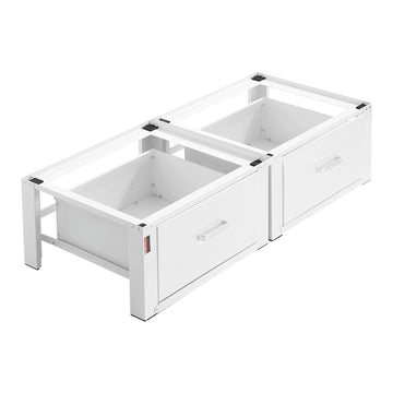 Washer and Dryer Pedestals With Drawers, 2 Pack, 150 Kg