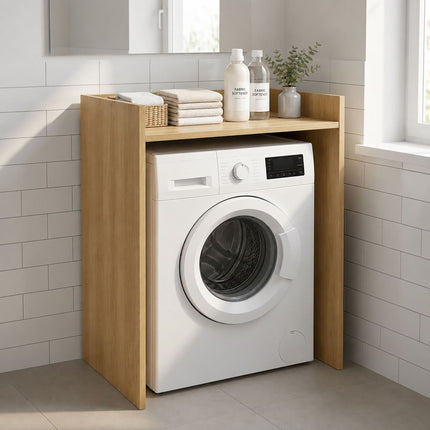 Washing Machine Cabinet, Engineered Wood, Light Brown