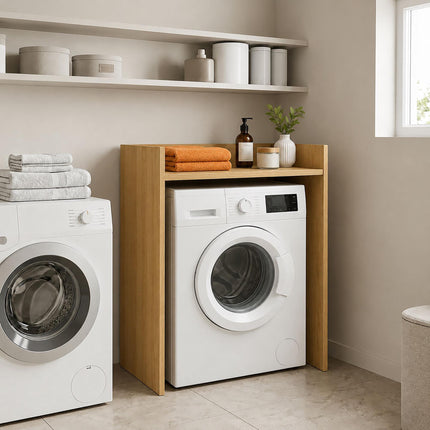 Washing Machine Cabinet, Engineered Wood, Light Brown