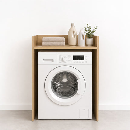 Washing Machine Cabinet, Engineered Wood, Light Brown