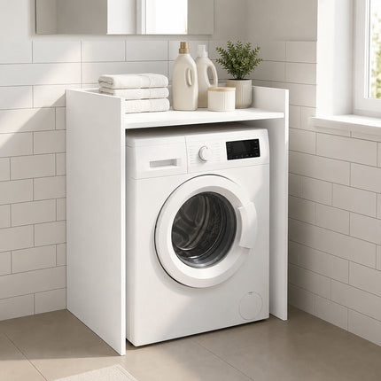 Washing Machine Over-Cabinet, Engineered Wood, White