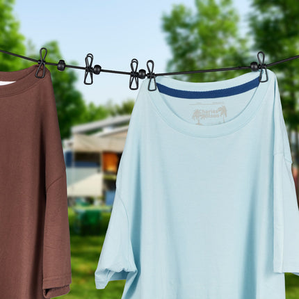 Washing line with 12 pegs set of 3