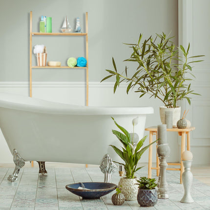 Washing machine shelf in bamboo