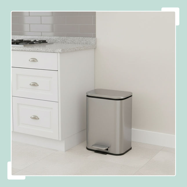 Waste Bin, 5L, Soft-Close, Fingerprint-Resistant