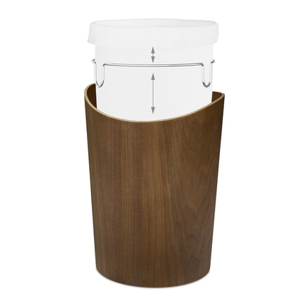 Waste Paper Bin, Wood Effect, 9L Capacity