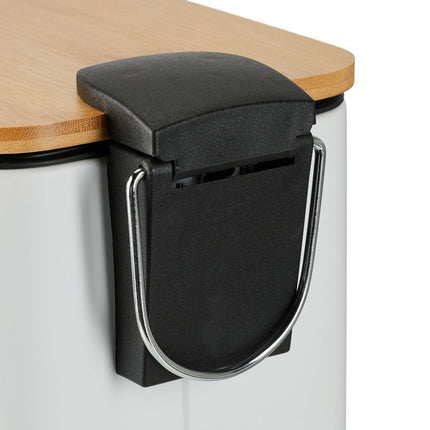 Waste container for bathroom 5 liters with bamboo lid