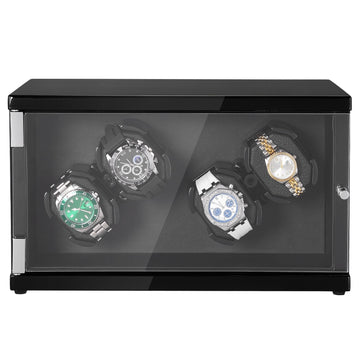 Watch Winder for 4 Automatic Watches, Dual Quiet Motors