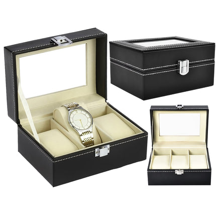 Watch organizer with 3 compartments