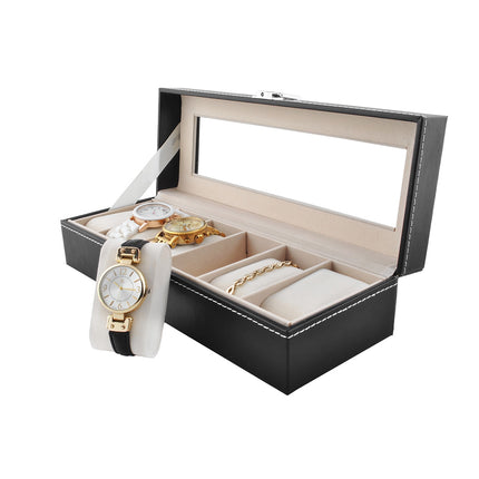 Watch organizer with 6 compartments