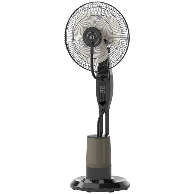 Oscillating pedestal water fan with mist, remote control, timer, 3.2L tank