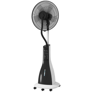 Water cooling fan with fog, remote control & 3L tank, 90W, 125cm