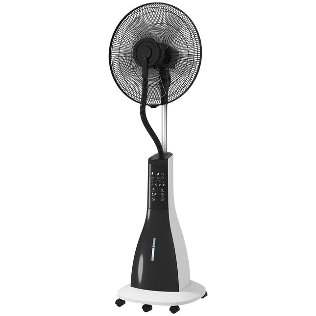 Water cooling fan with fog, remote control & 3L tank, 90W, 125cm
