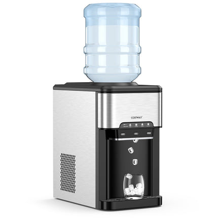 Water Dispenser 3-in-1 Countertop Water Cooler with 3 Temperature Settings for Hot/Cold/Ice Silver