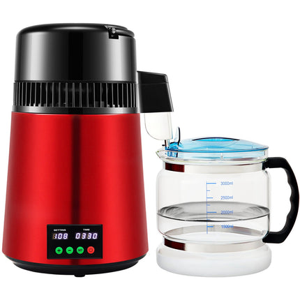 Water Distiller 4L, 750W, Glass Carafe, Timer Display