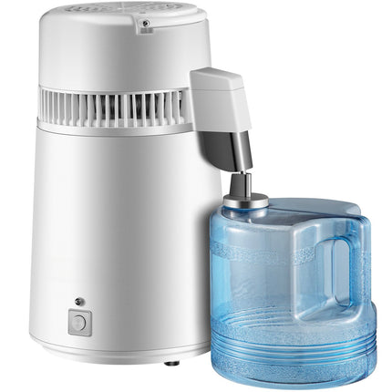 Waterdestilleerder, 4 liter, 750 watt, roestvrij staal, inclusief opvangfles.